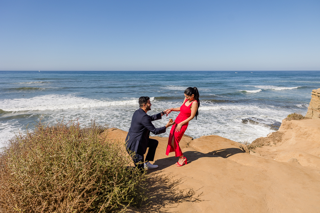 Surprise Proposal Sunset Cliffs