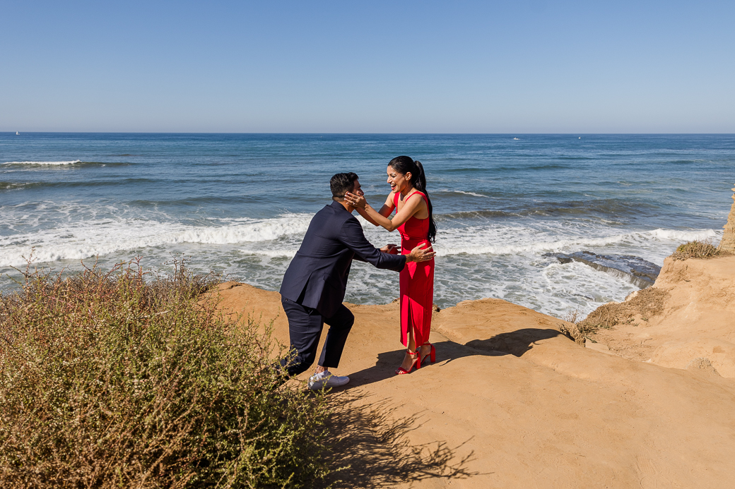 Surprise Proposal Sunset Cliffs