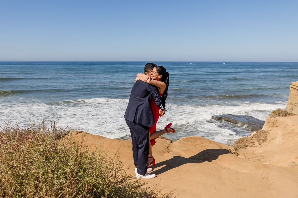 Surprise Proposal Sunset Cliffs