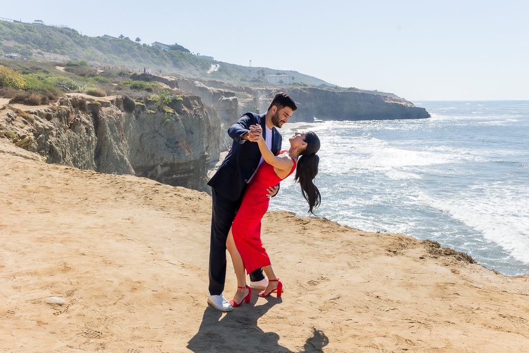 Surprise Proposal Sunset Cliffs